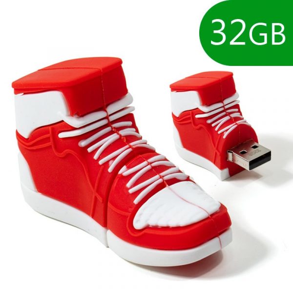 pen drive usb x32 gb silicona zapatilla roja 1